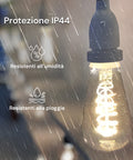 Catena Portalampade 5 Attachi E27 5mt Bianca