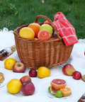 Cestino Portalegna o Picnic 35x50 cm in Vimini con Manici e Grande Capacità