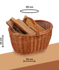 Cestino Portalegna o Picnic 35x50 cm in Vimini con Manici e Grande Capacità Ean-8023755045432