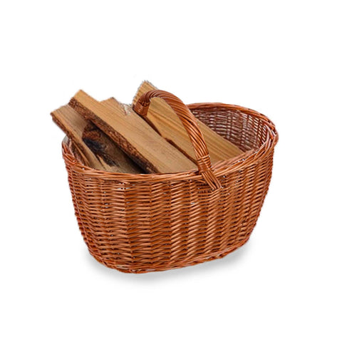 Cestino Portalegna o Picnic 35x50 cm in Vimini con Manici e Grande Capacità Ean-8023755045432