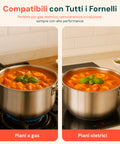 Casseruola Alta in Alluminio con 2 Maniglie Inox – Ø 24/28/32/36 cm