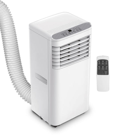 Condizionatore portatile Chigo bianco con telecomando incluso per controllo remoto di tutte le funzioni, design elegante compatto