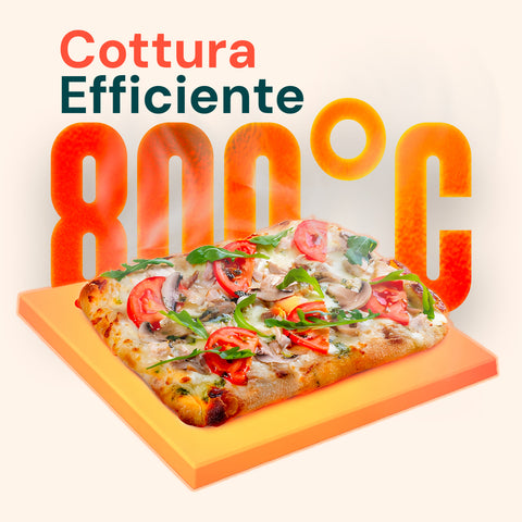 Set Pietra Refrattaria e Pala in Bambù per Pizza Croccante Fatta in Casa
