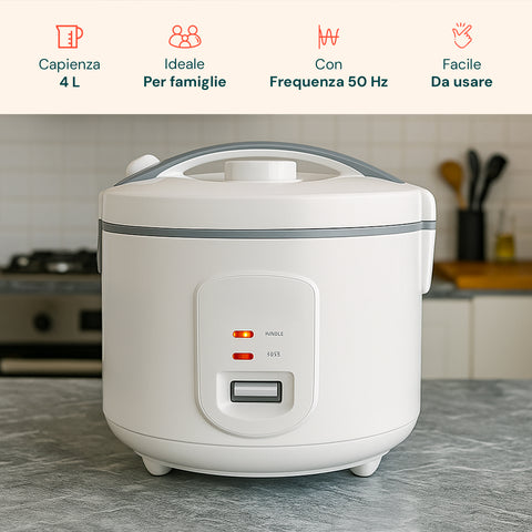 Cuociriso Elettrico Compatto con Cottura Automatica One Touch Sana e Veloce