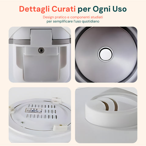 Cuociriso Elettrico Compatto con Cottura Automatica One Touch Sana e Veloce