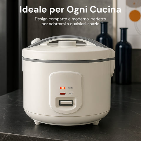 Cuociriso Elettrico Compatto con Cottura Automatica One Touch Sana e Veloce