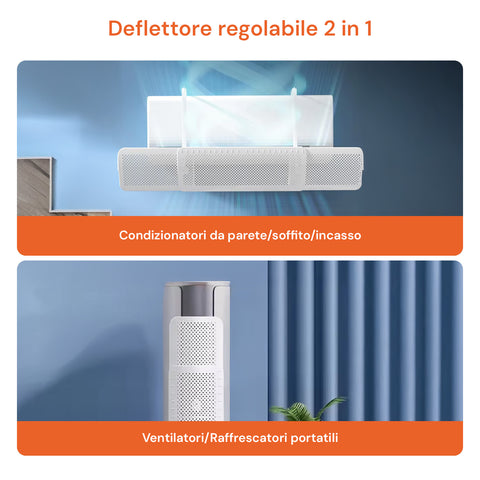 Deflettore Aria per Condizionatore da Parete con Filtro e Montaggio Veloce