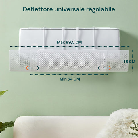 Deflettore Aria per Condizionatore da Parete con Filtro e Montaggio Veloce