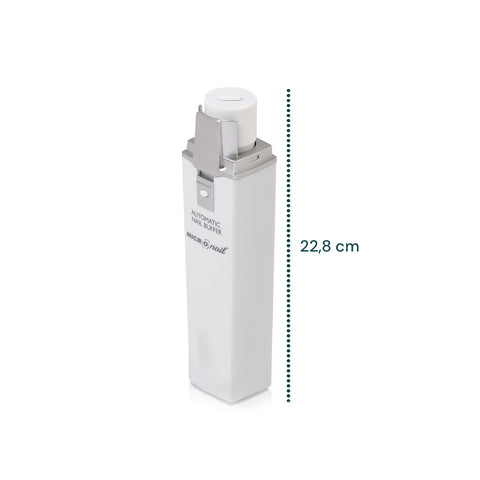 Dimensioni lucida unghie MicroNail: 22,8 cm di altezza, design compatto e maneggevole per facilità d'uso
