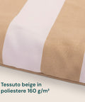 Dondolo 3 Posti Con Tettuccio In Acciaio Antracite E Seduta Beige