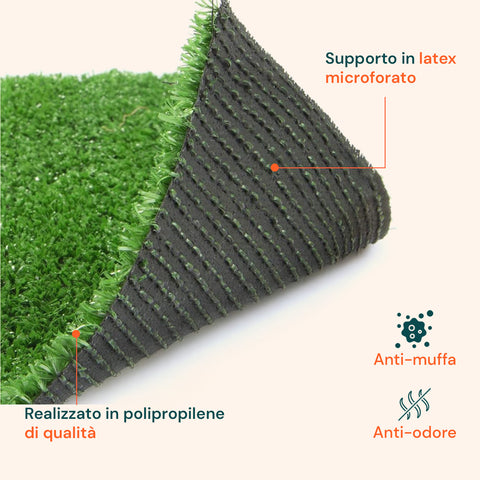 Prato Verde Sintetico Basik 8 Mm H100xl300 Cm In Polipropilene Uv