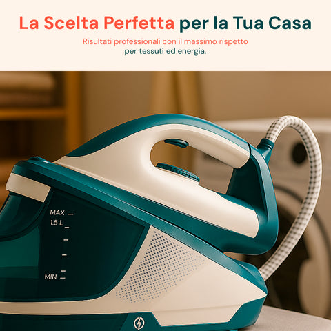 Ferro da Stiro con Caldaia con Piastra Ceramica e Sistema Autopulente 2200W