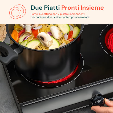 Fornello con tecnologia a infrarossi per massima efficienza energetica e cottura più sana e controllata, senza dispersioni di calore