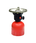 Fornello portatile a gas 1,3kW con accensione automatica per esterni e campeggio, peso 650g, cartuccia rossa