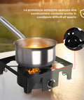 Fornellone da Cottura a Gas con Gambe Regolabili e Accensione Piezo 4,5 Kw
