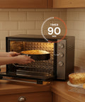 Forno Ventilato Grande Capacità 70L 2500W Nero, Doppia Resistenza e 4 Funzioni