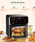 Air Fryer 12 Litri 1350W con Finestra, 2 Ripiani e Accessori - Facile da Pulire