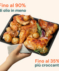 Air Fryer 12 Litri 1350W con Finestra, 2 Ripiani e Accessori - Facile da Pulire