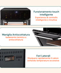 Air Fryer 12 Litri 1350W con Finestra, 2 Ripiani e Accessori - Facile da Pulire