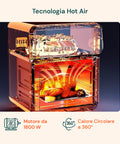 Air Fryer 12 Litri 1350W con Finestra, 2 Ripiani e Accessori - Facile da Pulire