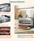 Forno Pizza Elettrico Professionale con Pala 2200W