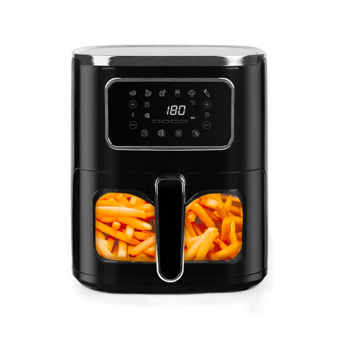 Friggitrice ad Aria 7,5L 1600W Nera Digitale, Pannello LED, Timer 60 Min, 4 Funzioni Cottura, Parti Lavabili Ean-8051597871155