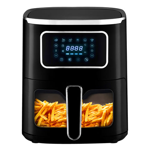 Friggitrice ad Aria 7,5L 1600W Nera Digitale, Pannello LED, Timer 60 Min, 4 Funzioni Cottura, Parti Lavabili Ean-8051597871155