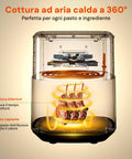 Friggitrice ad Aria 7,5L 1600W Nera Digitale, Pannello LED, Timer 60 Min, 4 Funzioni Cottura, Parti Lavabili Ean-8051597871155