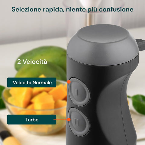 Selezione rapida con 2 velocità normale e turbo, niente più confusione con controllo facile e intuitivo