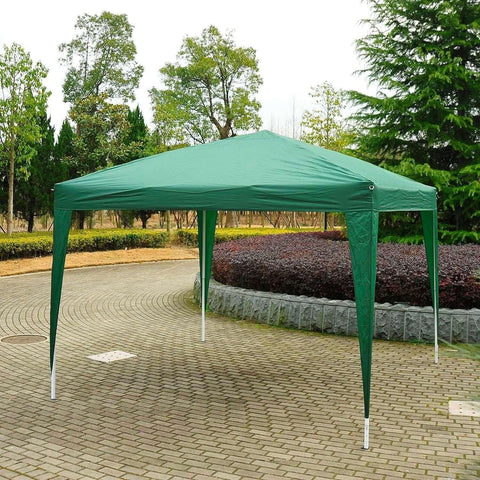Gazebo 3x3m Struttura Tubolare in Acciaio Verniciato con Copertura Impermeabile Anti-UV Resistente Verde Ean 8023755047627