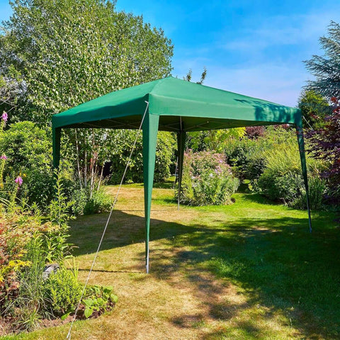 Gazebo 3x3m Struttura Tubolare in Acciaio Verniciato con Copertura Impermeabile Anti-UV Resistente Verde Ean 8023755047627