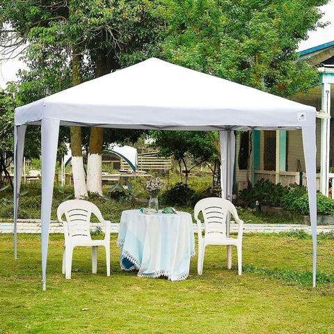 Gazebo 3x3m Struttura Tubolare in Acciaio Verniciato con Copertura Impermeabile Anti-UV Resistente Bianco Ean 8023755047634