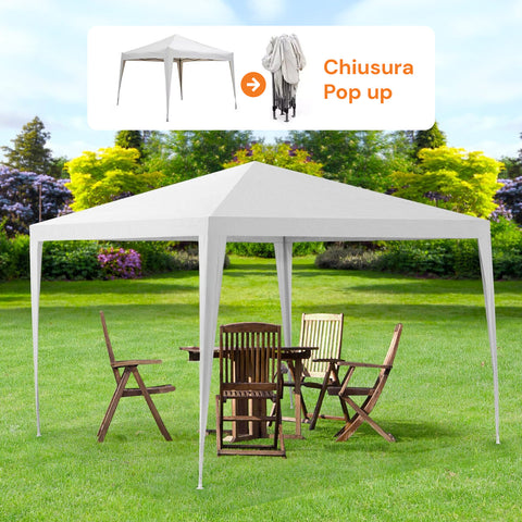 Gazebo da Giardino e Terrazzo Pop-up a Ragno in Acciaio 3x3 Resistente Anti UV Telo Impermeabile Borsa Inclusa Ean-8023755045531