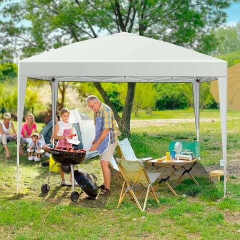 Gazebo 3x3m Struttura Tubolare in Acciaio Verniciato con Copertura Impermeabile Anti-UV Resistente Bianco Ean 8023755047634