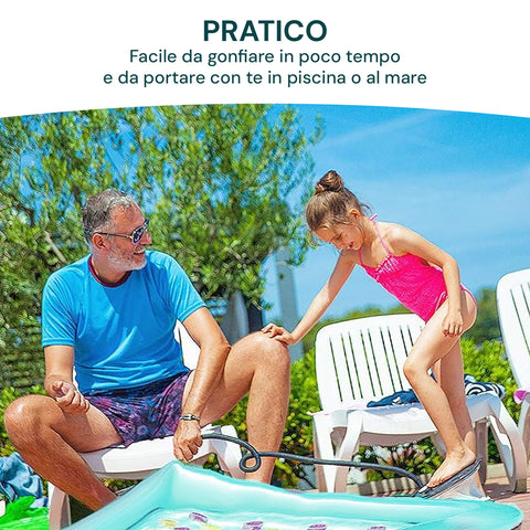 Gonfiaggio facile del materasso doppio Bestway con pompa manuale, pratico da preparare per piscina e mare
