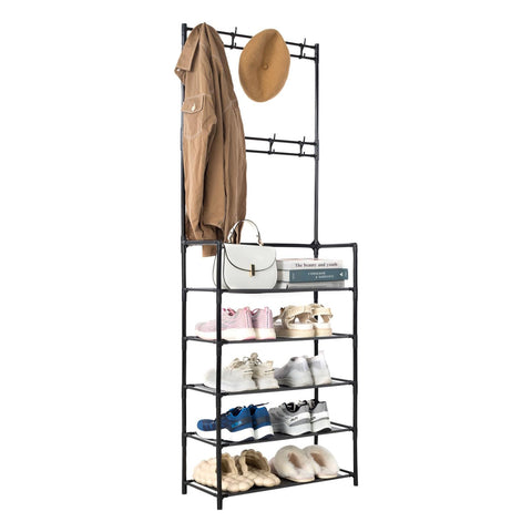 avilia home appendiabiti multiuso con 5 ripiani in tnt e 2 aste portabiti capienza 10 paia ean 8056819052909