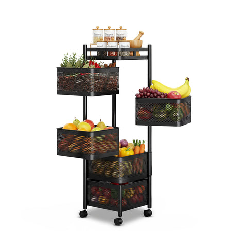avilia home carrello multiuso richiudibile quadrato salvaspazio con ruote organizer con cestelli 345 ripiani nero o bianco ean 8052879012259