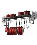 avilia home organizer da parete con 12 ganci per pentole coperchi e utensili set 2 ean 8052879011047