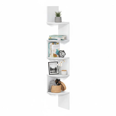 avilia home scaffale angolare bianco a 5 ripiani salvaspazio per casa ean 8052879010606