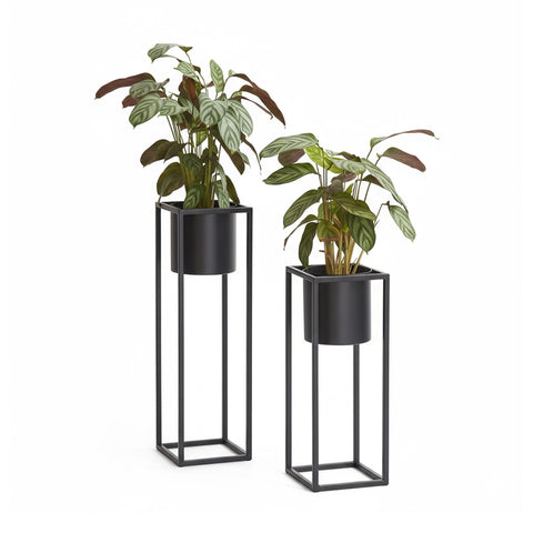 avilia home set 2 portapiante con vaso e struttura in ferro dal design moderna ean 8056819053234