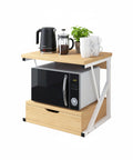 avilia home supporto microonde da cucina in legno con cassetto e ripiano superiore ean 8052879010781