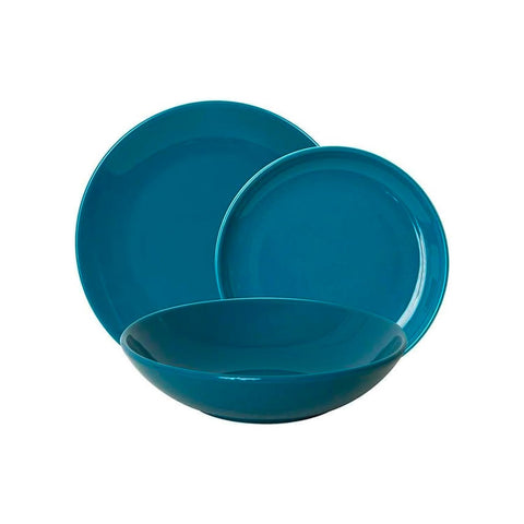 Servizio Piatti 18 Pezzi In Porcellana Twist Ottanio