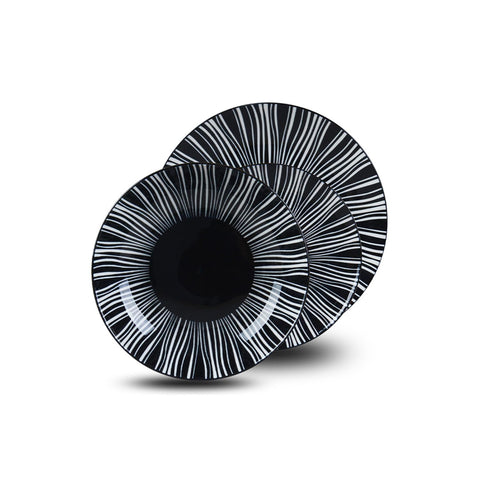 Service de table 18 pièces en porcelaine Union Noir