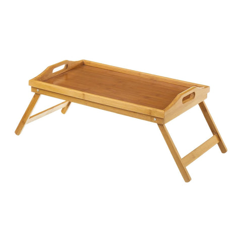 Plateau de lit pliable en bambou éco pour petit-déjeuner et lecture