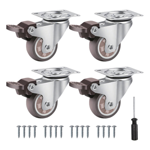 daima set 4 ruote universali piroettanti da 50 mm ruote girevoli a 360 in gomma e acciaio portata 200 kg kit completo con viti e cacciavite ean 8056590070529