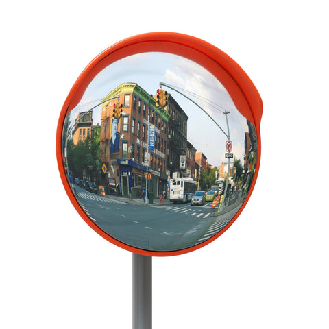 Miroir parabolique de sécurité Ø60 cm avec fixations murales