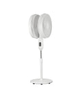 Ventilatore a piantana doppia esposizione con 12 velocità, timer e telecomando 40W bianco, altezza regolabile 132cm