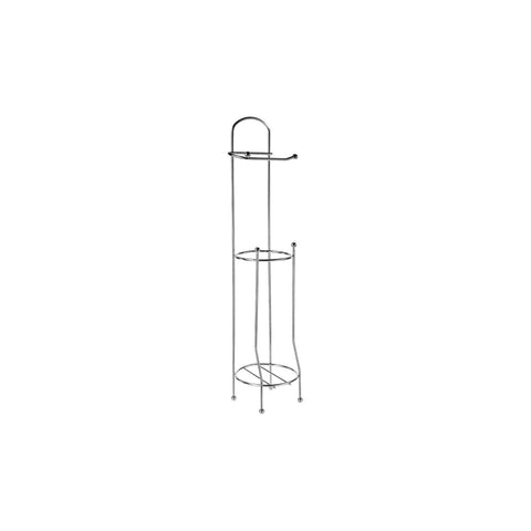 Lampadaire porte-rouleau avec réserve Argenté