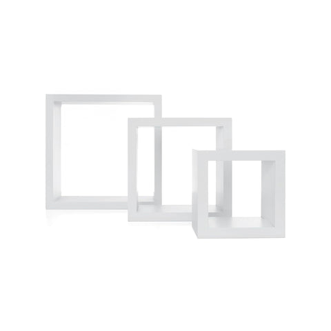 five simply smart set 3 mensole da parete a cubo tre dimensioni in mdf bianco ean 3560234489806