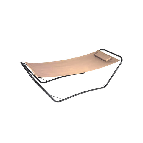 Hamac avec support en acier Java 210x80x65cm Beige